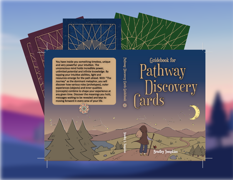 The Pathway Discovery Cards with the illustrated guidebook and card backs fanned out.